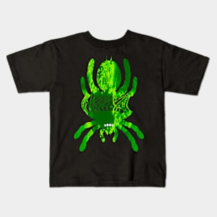 Tarantula Silhouette V46 (Tie Dye) Kids T-Shirt